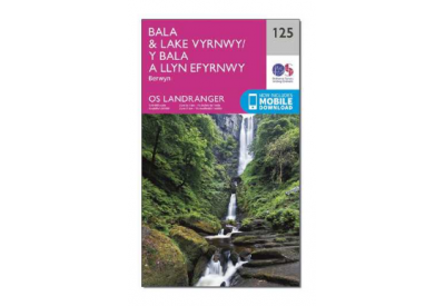 OS Landranger 125 - Y Bala & Lake Vyrnwy / Llyn Efyrnwy (1:50,000 scale)